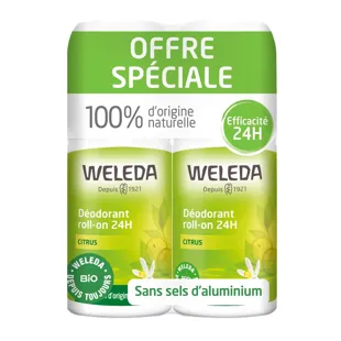 Weleda Deodorante Citrus 24h Roll-on Lotto di 2 x 50ml