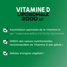 Forté Pharma Vitamine D Liposomale 2000 UI Immunité Os 30 gélules végétales