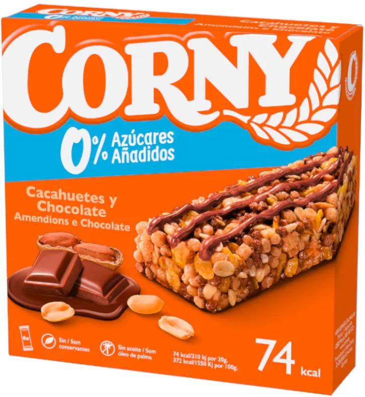 Corny Erdnuss- und Milchschokoladenriegel 6x20 gr