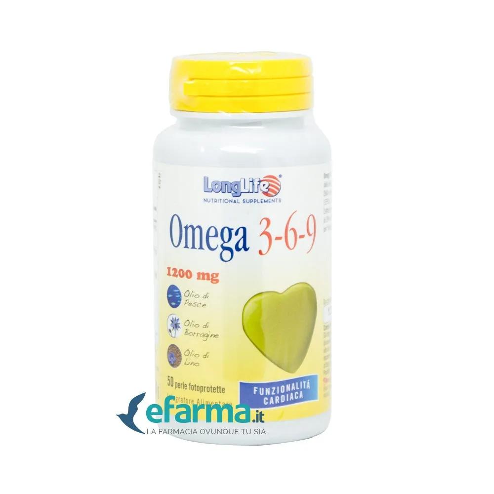 LongLife Omega 3-6-9 Integratore Di Acidi Grassi 50 Perle