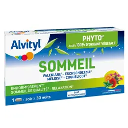 Alvityl Sommeil 4 actifs d'origine végétale dès 18 ans 30 comprimés