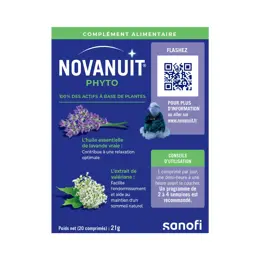 Novanuit Phyto Complément Alimentaire Sommeil 20 comprimés