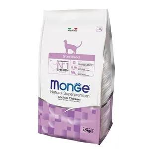 Monge Ricco Di Pollo Cibo Secco Gatti Adulti Sterilizzati Sacco 1,5 Kg