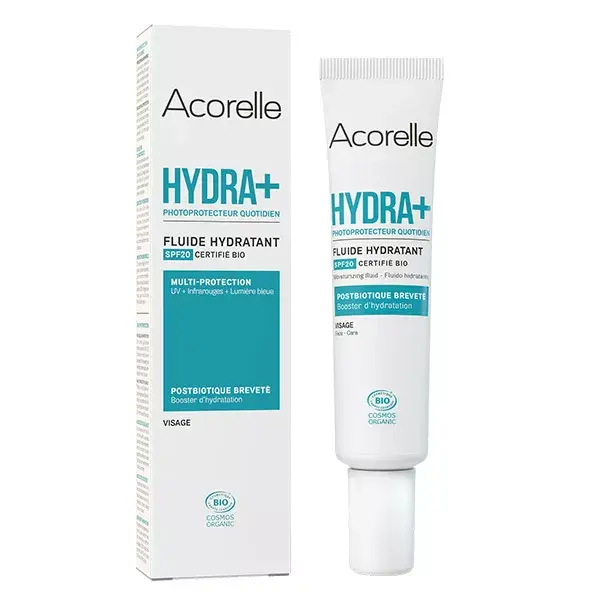 Acorelle Hydra+ Fluido Idratante Viso SPF20 Bio 40ml