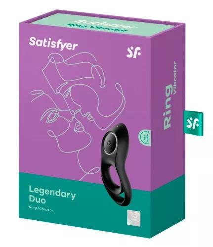 Buy Satisfyer Legendary Duo Vibrating Ring Black | mifarma.eu