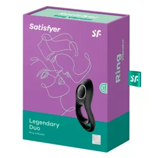 Satisfyer Legendary Duo Vibrating Ring Black
