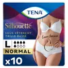 TENA Silhouette Sous-Vêtement Taille Basse Blanc Normal Taille L 10 unités