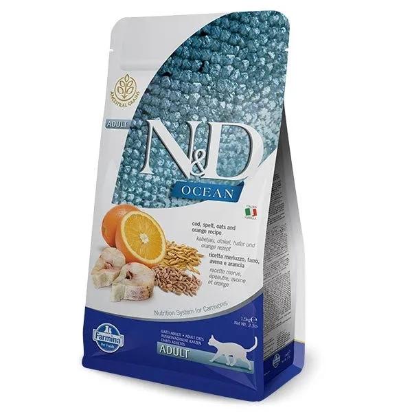 Farmina N&D Ocean Merluzzo E Farro Gatti Adulti Sacco 300G