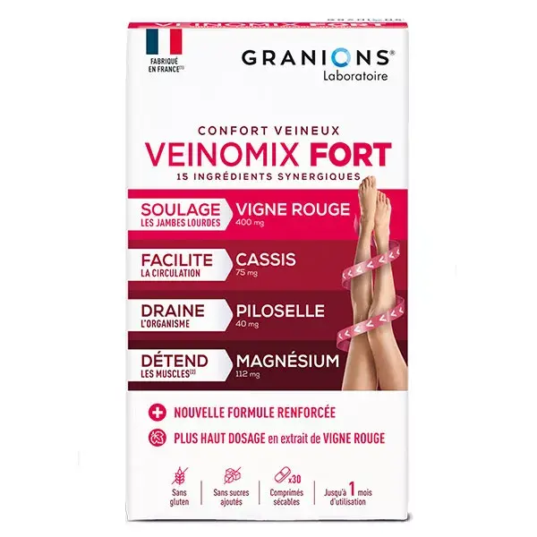 Veinomix Fort Conforto Venoso - Solliego Gambe Pesanti - 30 Compresse