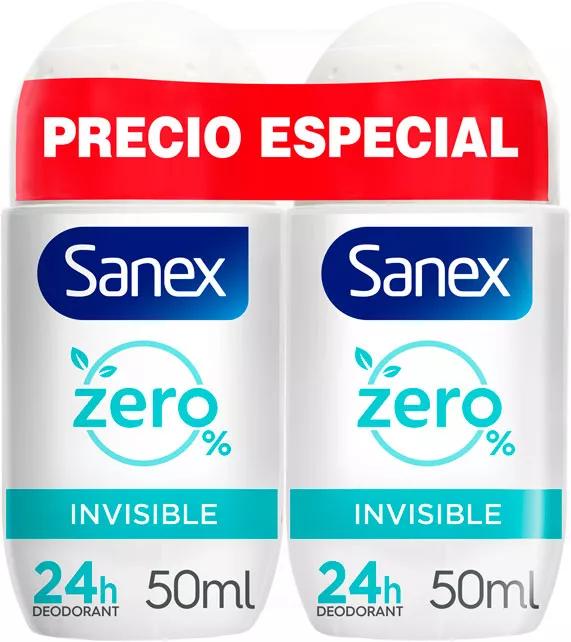 Sanex Zero% Extra Control Desodorante Roll-On 2x50 ml