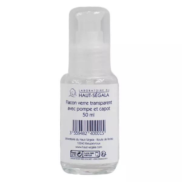 Haut-Ségala Do It Yourself  Flacone Vetro Trasparente con Pompetta e Coperchio 50ml
