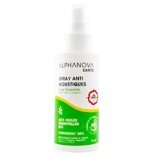 Alphanova Anti Moustique Zone Tempérée Spray 75ml