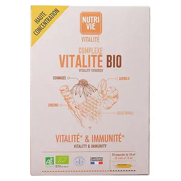 Nutrivie Complexe Vitalité Bio 20 ampoules