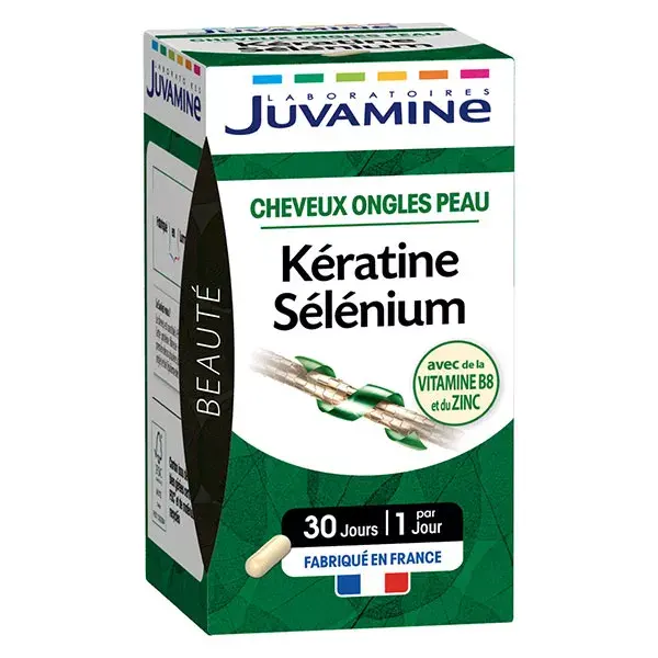 Juvamine Kératine et Sélénium 30 gélules