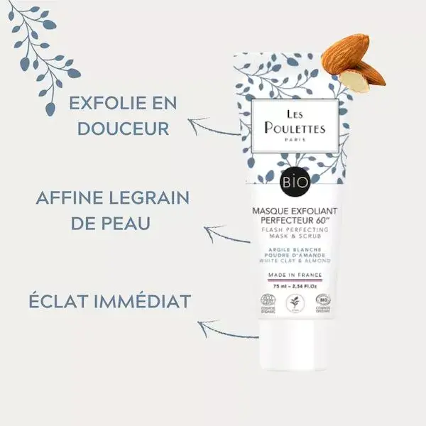 Les Poulettes Paris - Masque Exfoliant Perfecteur certifié BIO - 75 ml