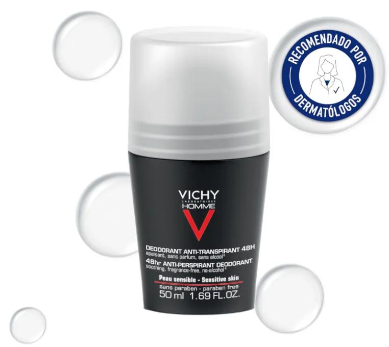 Vichy Homme deodorant roll-on 50 ml sensitive skins