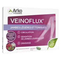 Arkopharma Veinoflux Jambes Légères Circulation Vigne Rouge 30 gélules