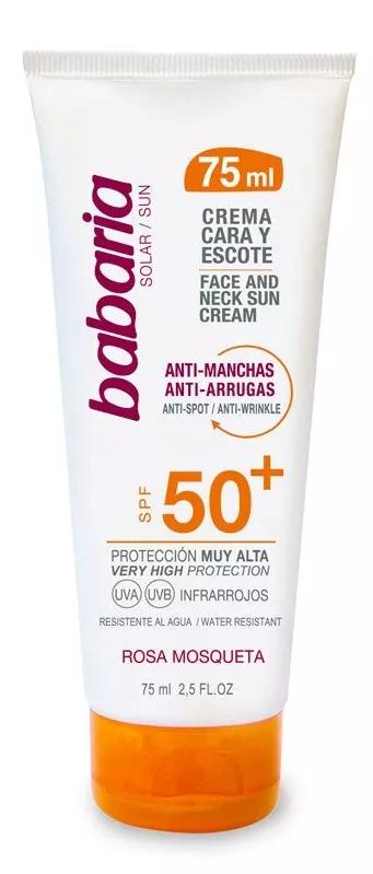 Babaria Crema Solar Facial Antimanchas Rosa Mosqueta SPF50+ 75 ml