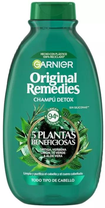 Garnier Original Remedies Champú Detox Té Verde & 5 Plantas 300 ml