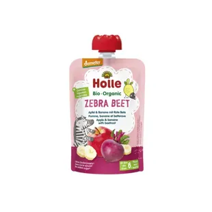 Holle Polpa Pouchy Mela Banana Barbabietola Rossa Bio +6m 100g