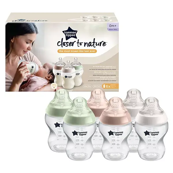 Tommee Tippee Closer To Nature Biberon 0m+ Lot de 6 x 260ml