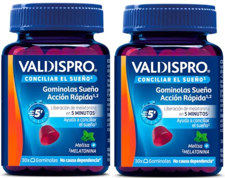 Valdispro Melatonin Sleep Fast Action 2x30 Gummibonbons