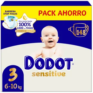 Dodot Sensitive Diapers T3 (6-10 Kg) 148 units