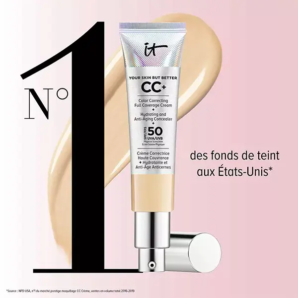 IT Cosmetics Fond de Teint Your Skin But Better CC+ Oil Free Matte Crème Correctrice Mate SPF40 Fair 32ml