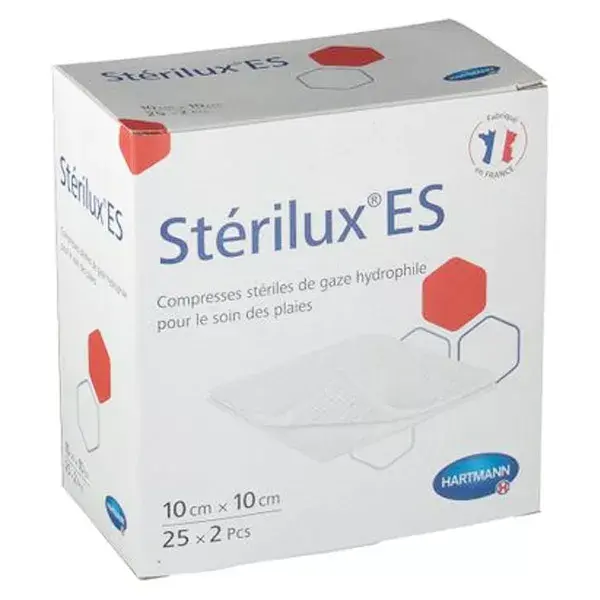 Hartmann Sterilux-ES Sterile Hydrophilic Gauze 8 Ply 17 threads 10 x 10cm 25 units