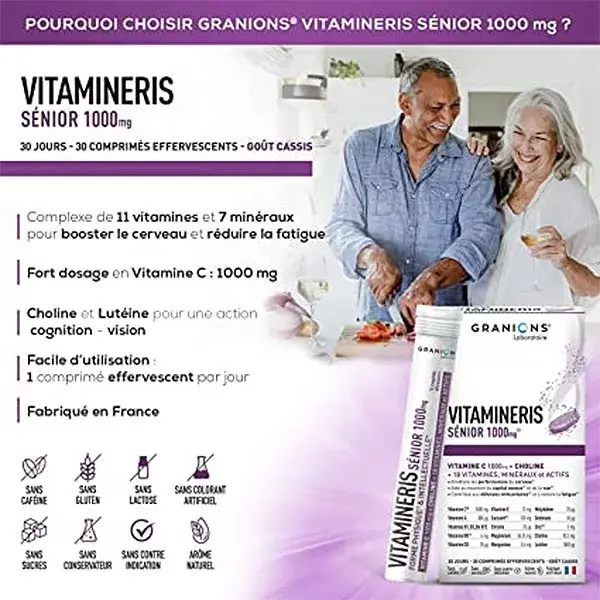 Granions Vitamineris Senior 1000mg 30 effervescent tablets