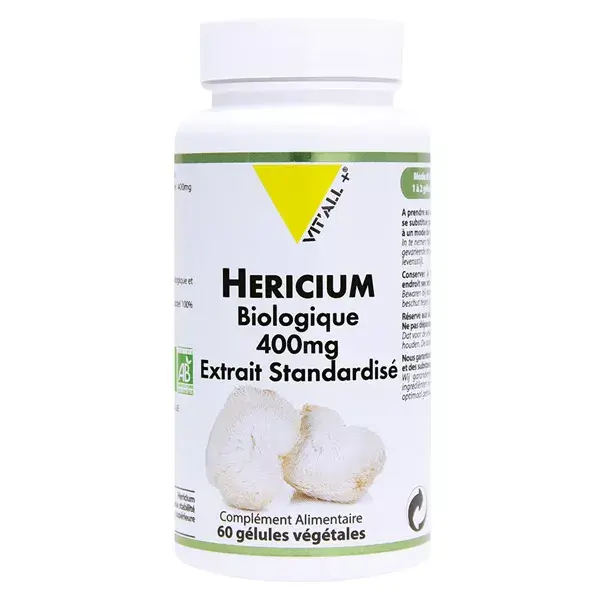 Vit'all+ Hericium 400mg Bio 60 gélules végétales
