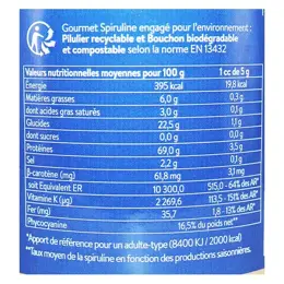 Gourmet Spiruline Paillettes Croquantes & Intenses Bio 90g