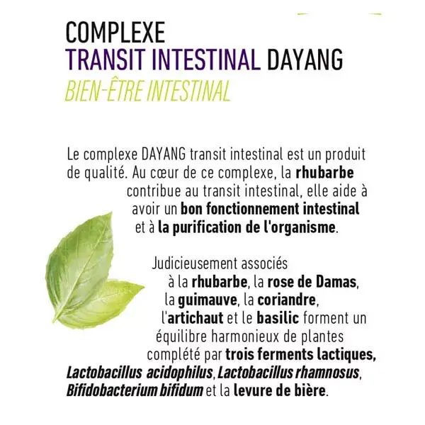 Dayang Transit Intestinal 45 comprimés