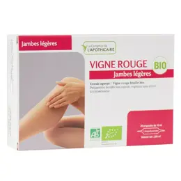 Le Comptoir de l'Apothicaire Vigne Rouge Jambes Légères Bio 20 ampoules