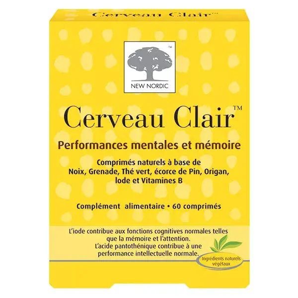 New Nordic Cerveau Clair Actividad Mental y Memoria 60 comprimidos