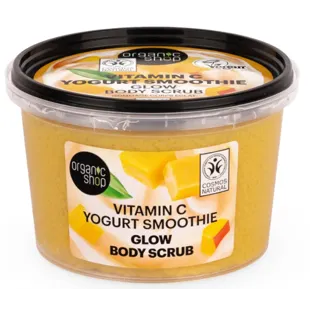 Organic Shop Glow Effect Body Scrub Yogurt Smoothie with Vitamin C 250 ml