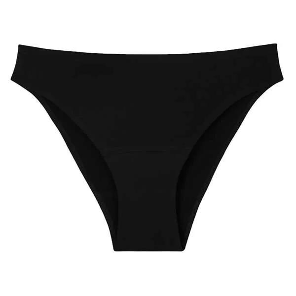 Bragas menstruales de microfibra Smoon de flujo medio, color negro, talla 10-12