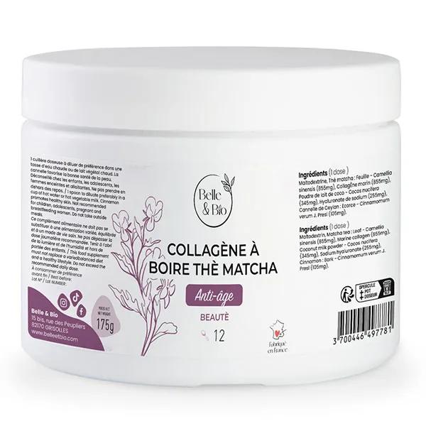 Belle & Bio Antienvejecimiento Bebida Colágeno Marino Sabor Té Matcha 175g