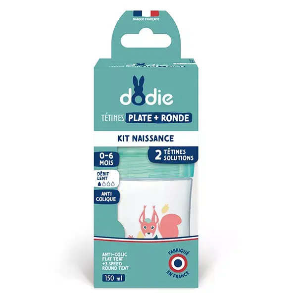 Dodie Biberon Kit Naissance Anti-Colique avec 2 tétines 150ml