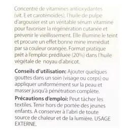 Pranarom Huile Végétale Argousier Bio 30ml