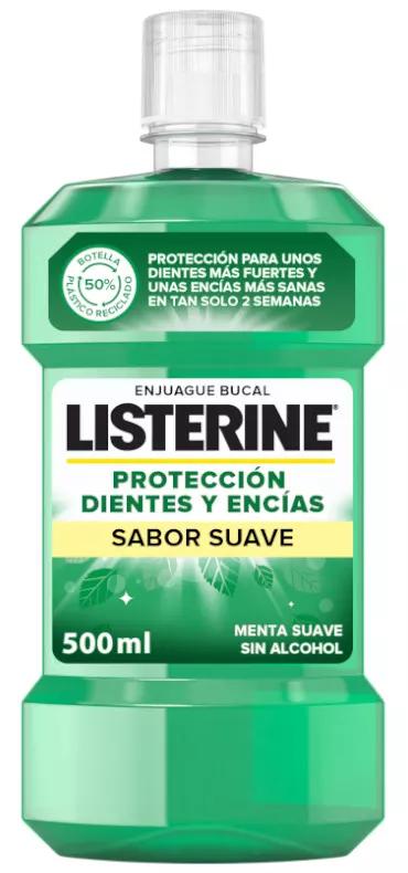 Listerine Bain de Bouche Protection Anti-Caries Saveur Douce 500 ml