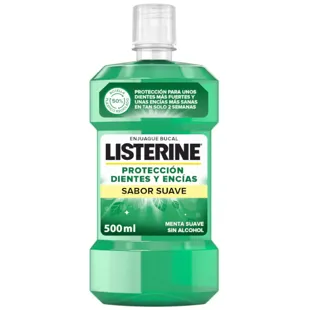 Listerine Bain de Bouche Protection Anti-Caries Saveur Douce 500 ml
