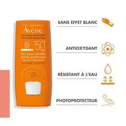 Avène Solaire Stick Zones Sensibles SPF 50+ 8g