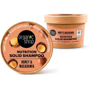 Organic Shop Nourishing Solid Shampoo Honey and Macadamia 60 gr