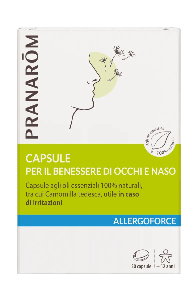 Pranarom Allergoforce Capsule per il Benesserre di Occhi e Naso 30 Capsule