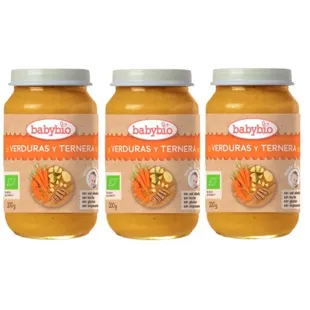 Babybio Jar of Vegetables and Beef +8m 3x200 gr