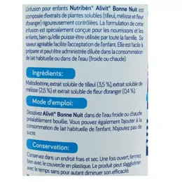 Nutribén Infusions Alivit Bonne Nuit Tilleul Mélisse Fleur d'Oranger 150g