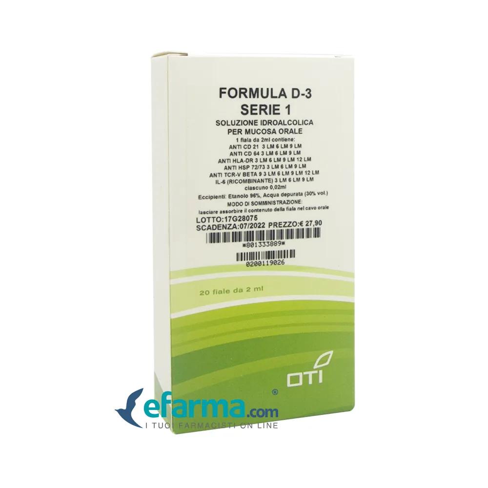 Oti Formula D3 Serie 1 Composto 20 Fiale Idroalcoliche