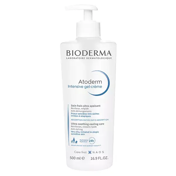 Bioderma Atoderm Intensive Gel-Crème Apaisant Peaux Très Sèches Atopiques 500ml