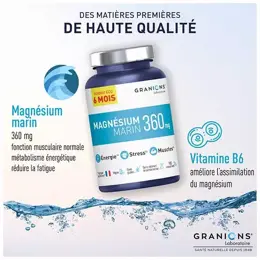 Granions Magnésium Marin 360 mg Format Eco 6 Mois 180 comprimés